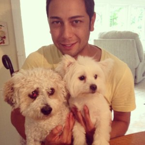 Just relaxing with Uncle Jim and her pal Suzie