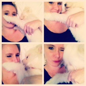 Lucy was not in the mood to have her photo taken.